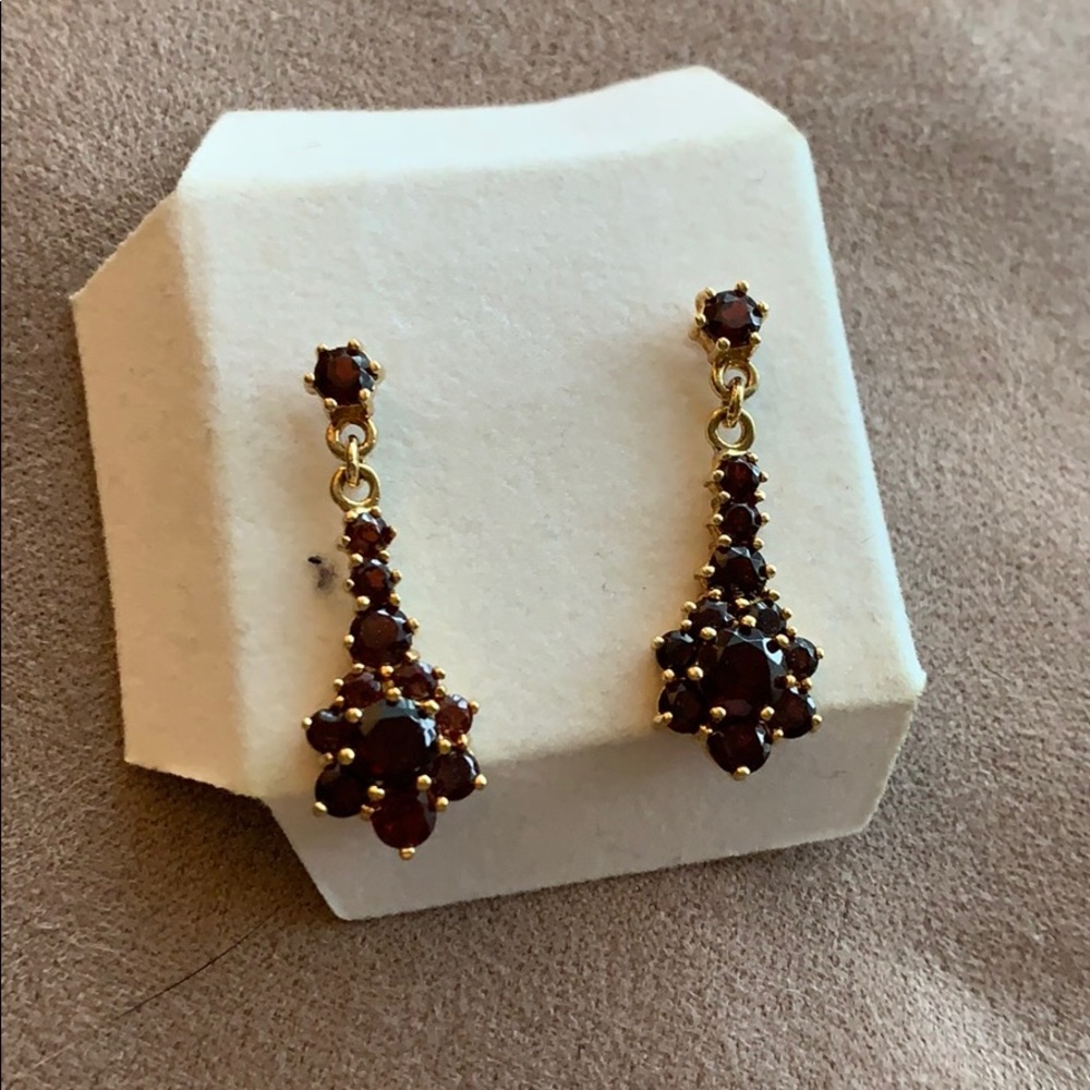 Ruby & Gold Earrings